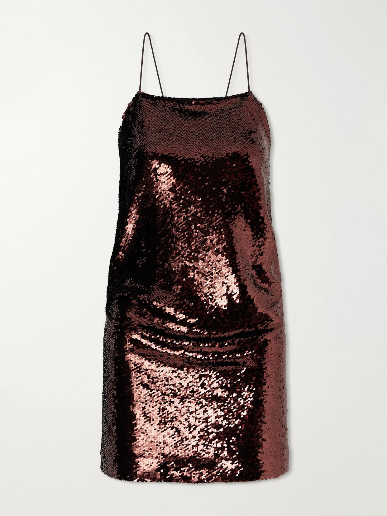 Sequined Mesh Mini Dress - 1