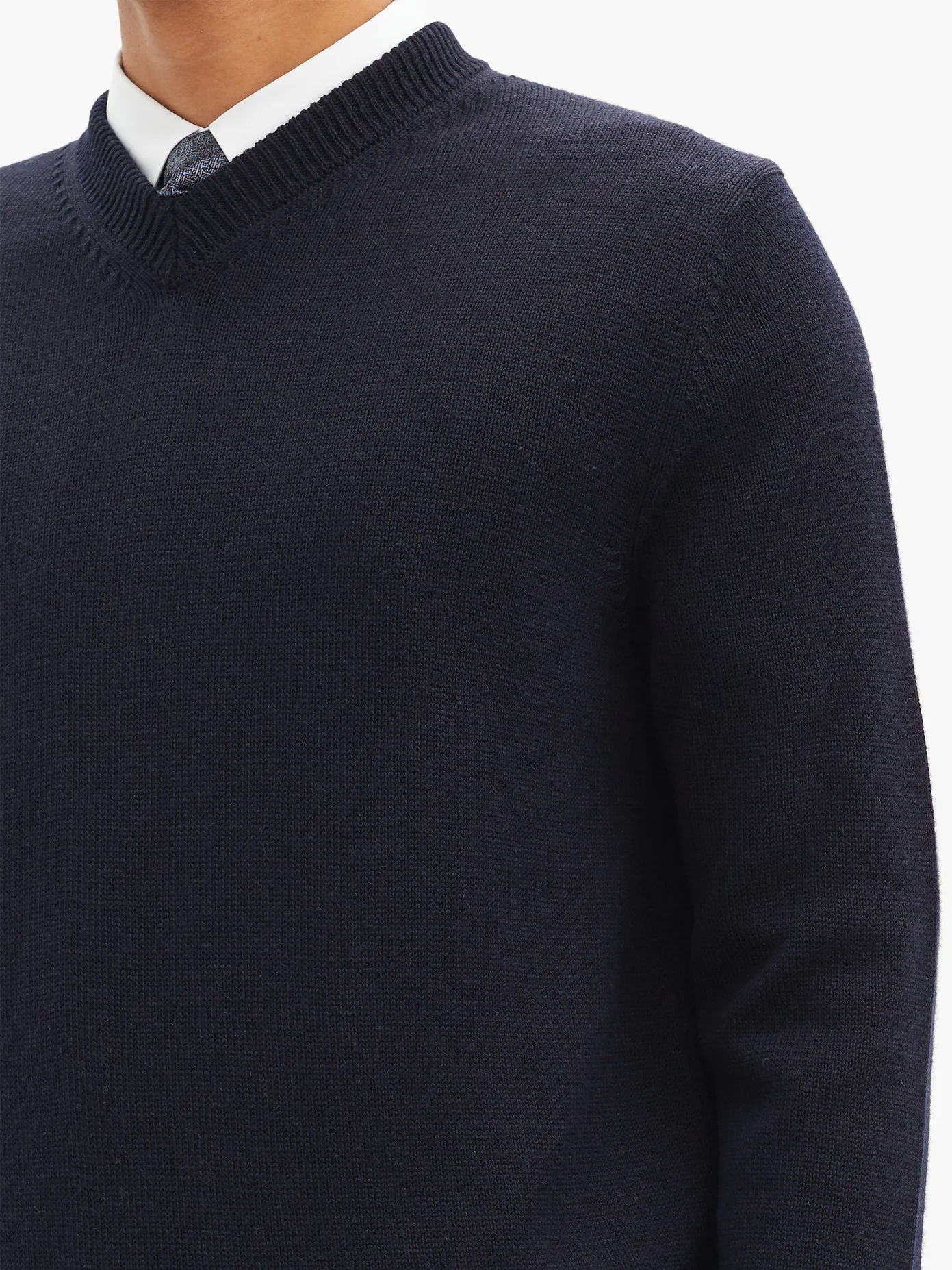 V-neck merino-wool sweater - 3