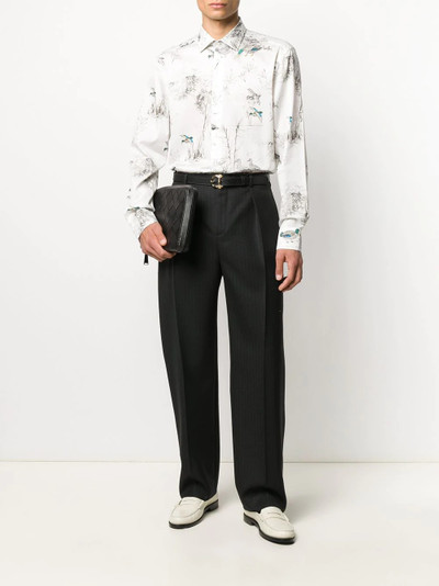 SAINT LAURENT pinstriped tailored trousers outlook