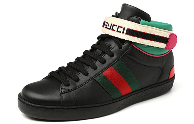 GUCCI Gucci Ace High 'Black Green Red ' 523472-0FIW0-1079 outlook