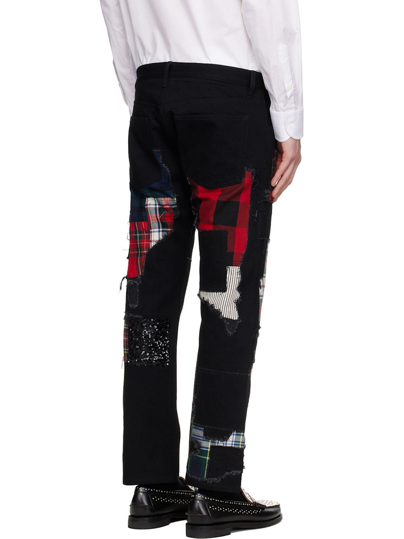 Black Patchwork Jeans 3