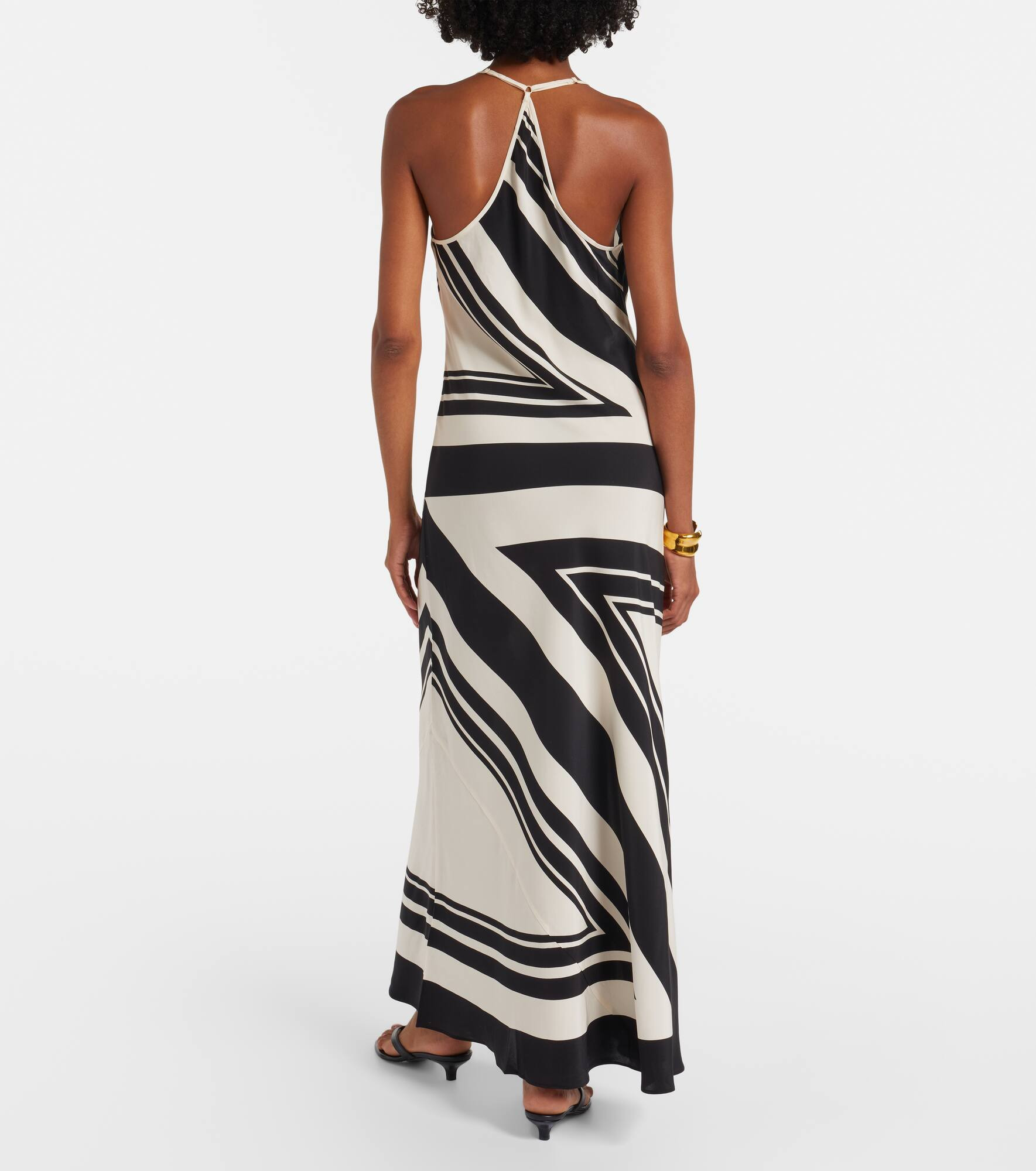 Pietra printed silk crêpe maxi dress - 3