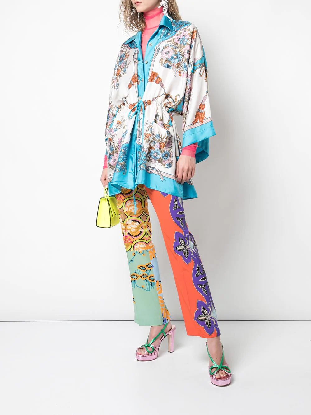 printed kimono shirt - 2