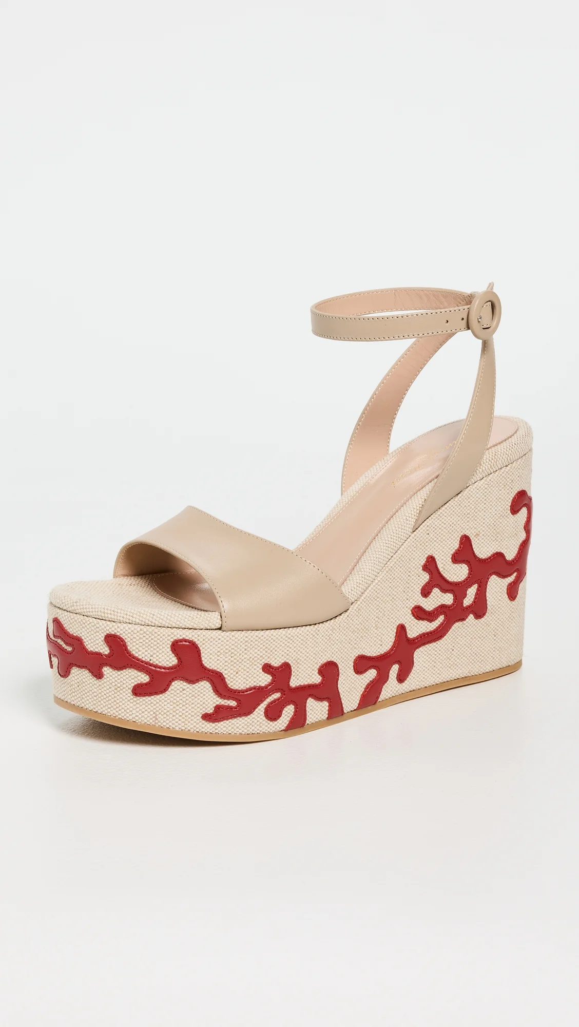 Malia Vitello Glove Paros Nappa Wedges - 1