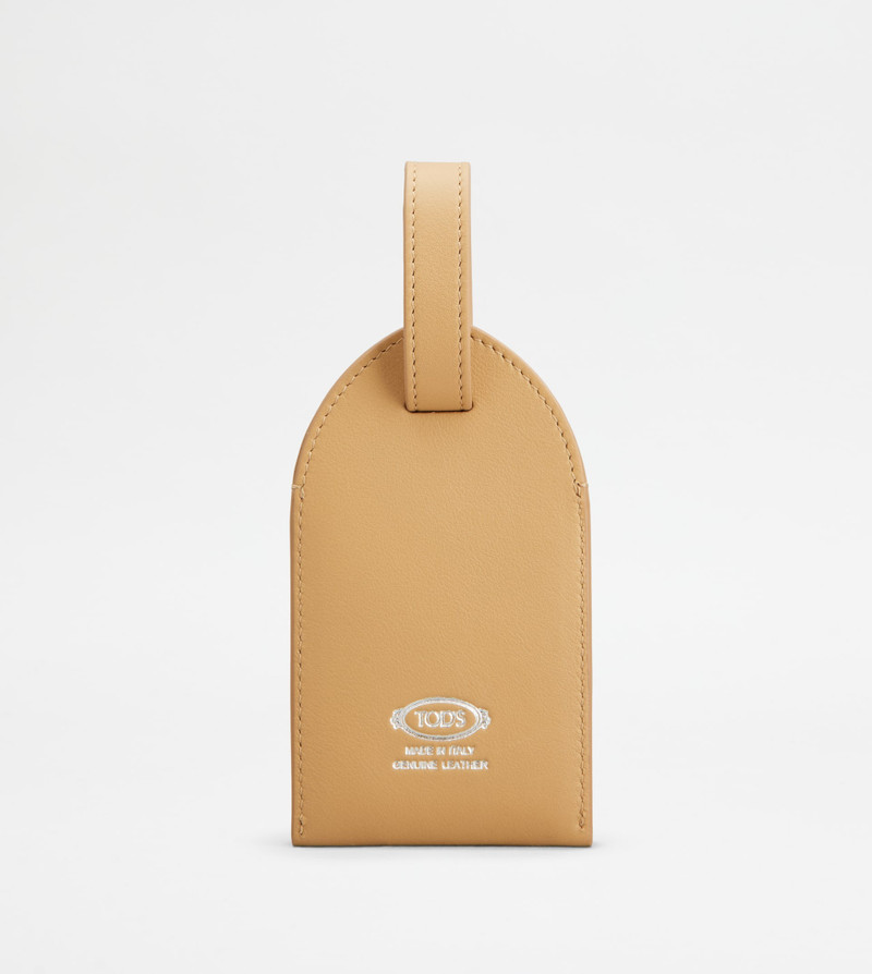 Tod's ADDRESS TAG IN LEATHER - NATURAL outlook