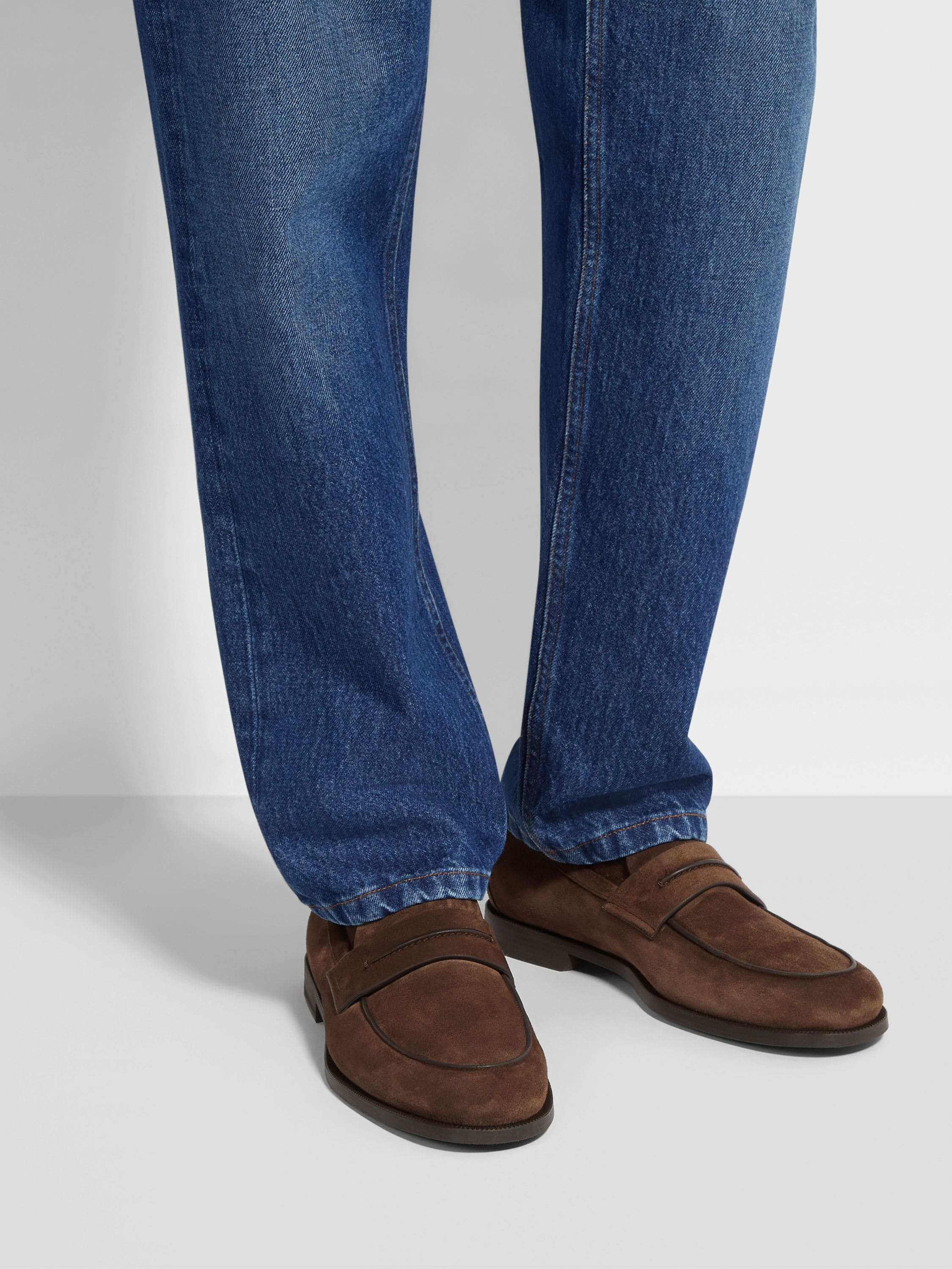 DARK BROWN SUEDE MOCASSIN CORSO LOAFERS - 2