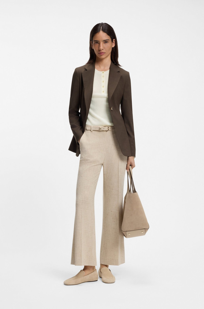 BOSS MERINO WOOL SWEATER WITH HENLEY NECKLINE outlook