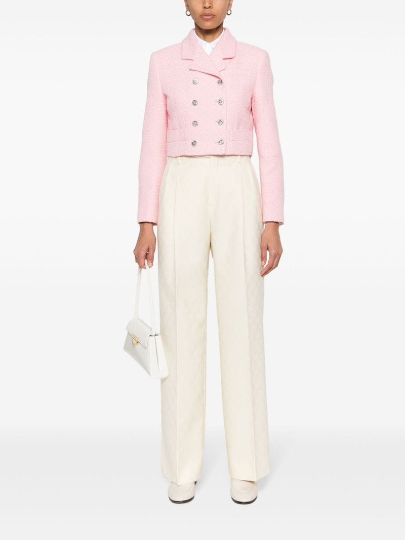 GUCCI sequin-embellished cropped tweed jacket outlook