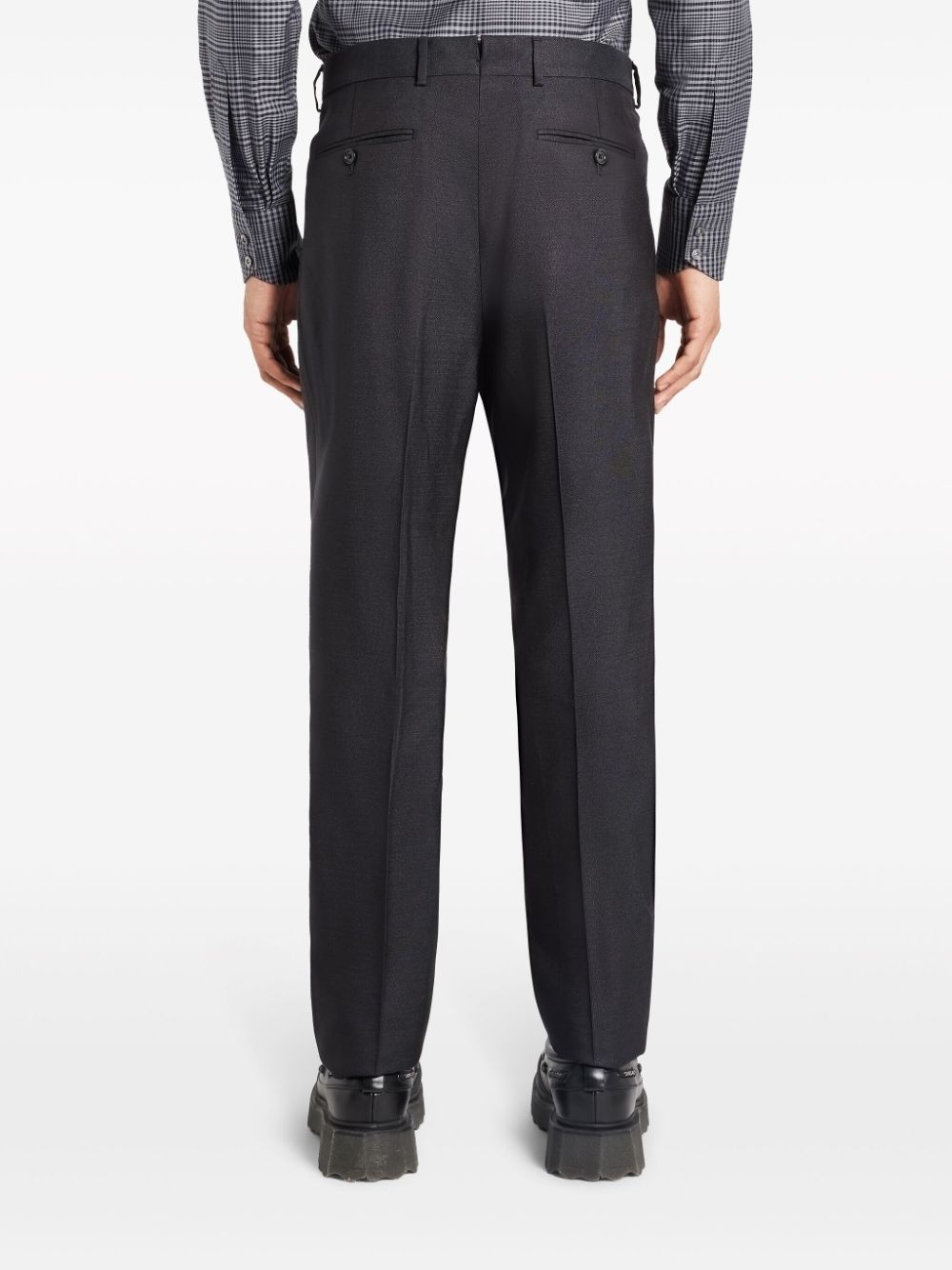 pleated silk trousers - 4