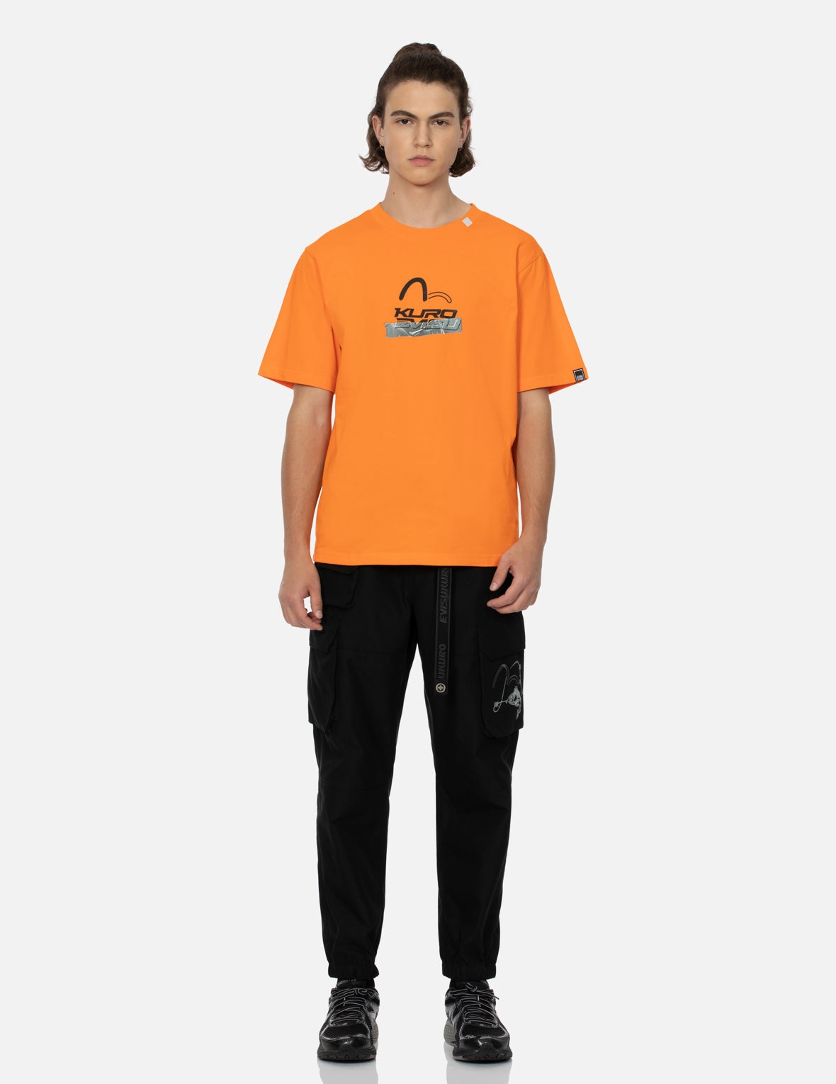 Logo and Tape Print Regular Fit T-shirt - 5