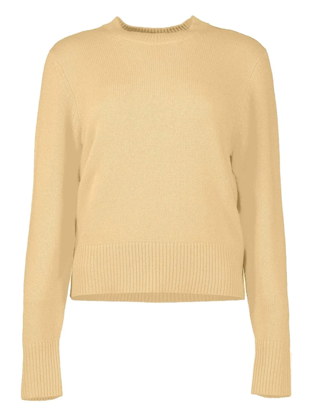 long-sleeve ribbed-hem sweater - 1