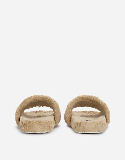 Dolce & Gabbana Terrycloth sliders with logo tag outlook