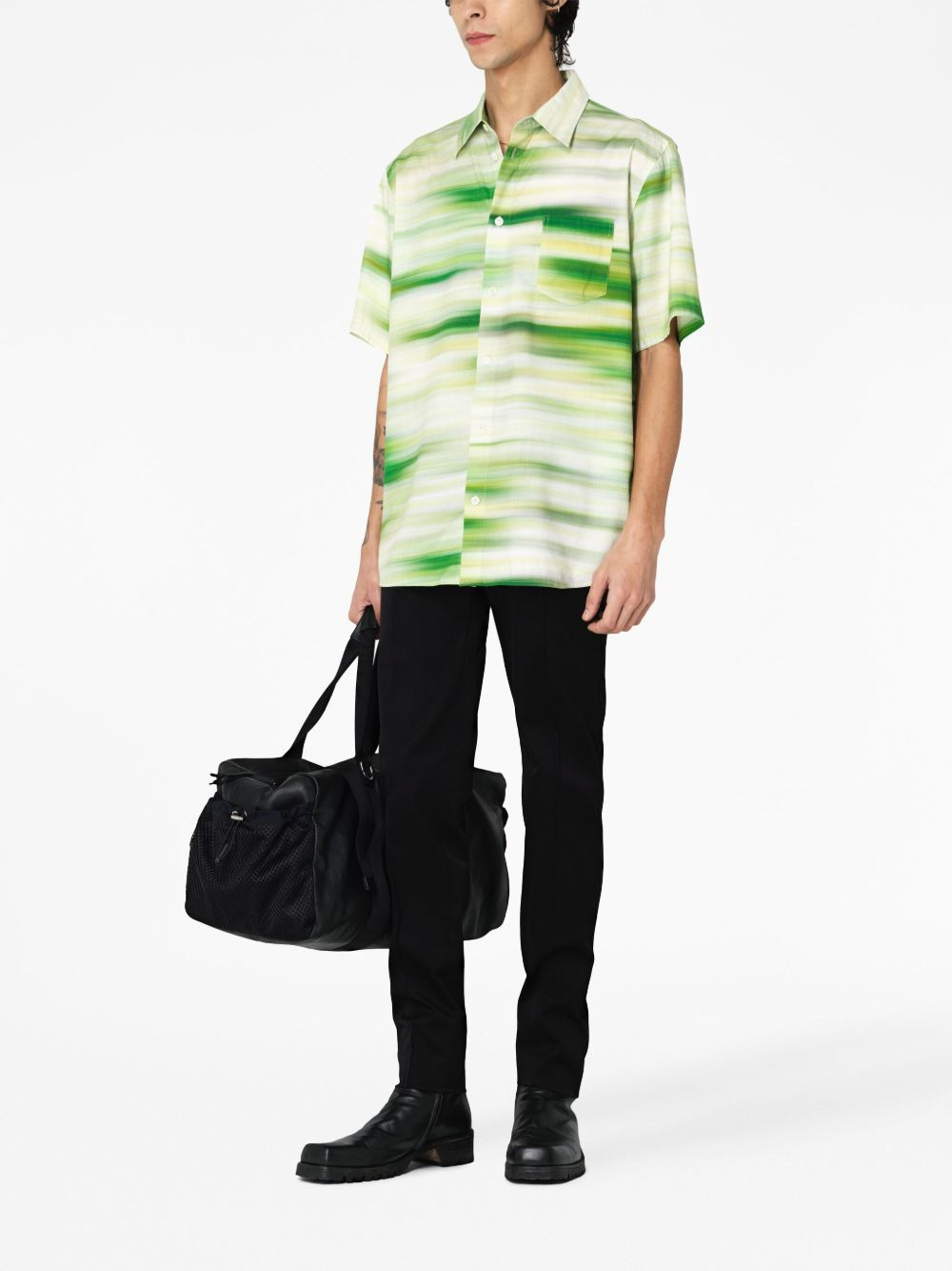 abstract-pattern short-sleeve shirt - 3