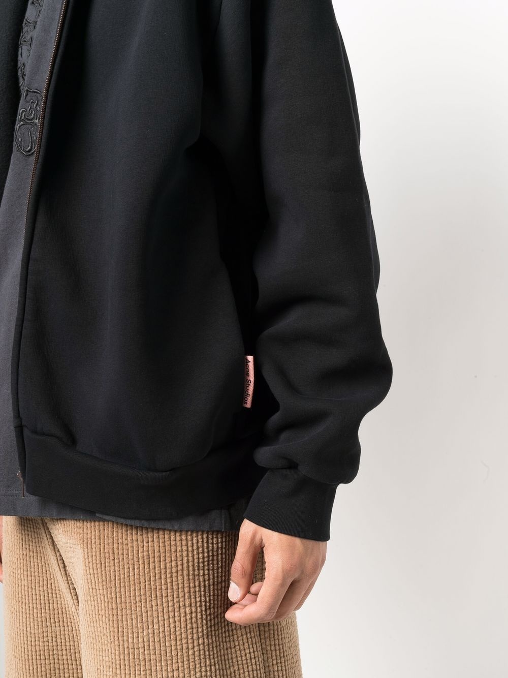 relaxed zip-up hoodie - 5