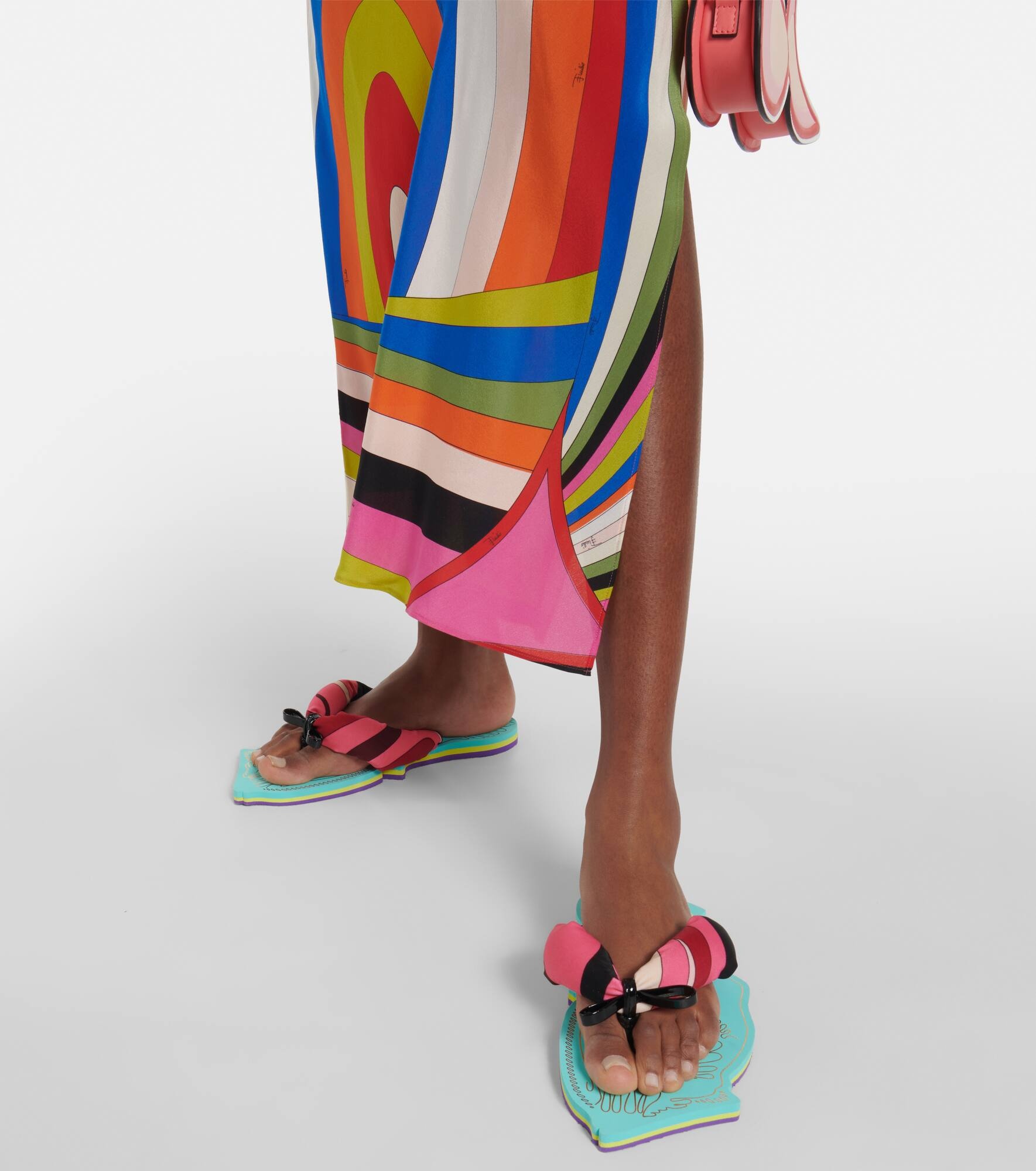 Marmo-print padded sandals - 4