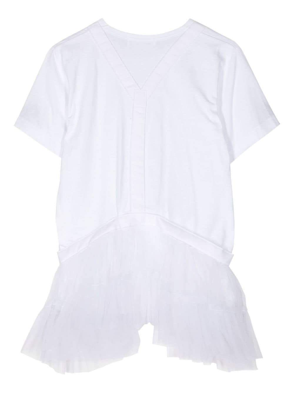Peplum-finish V-Neck T-Shirt - 2