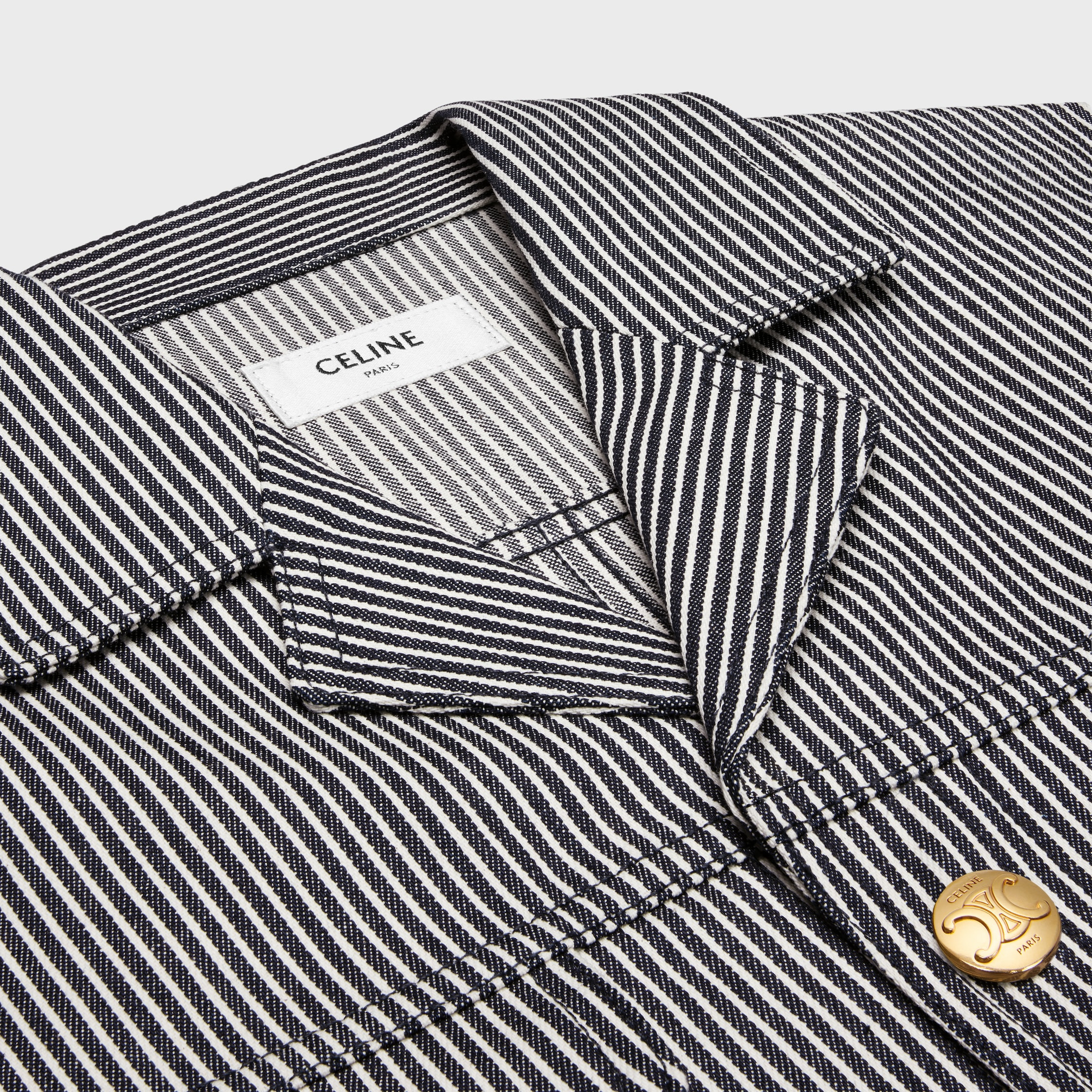 safari jacket in hickory striped cotton - 3