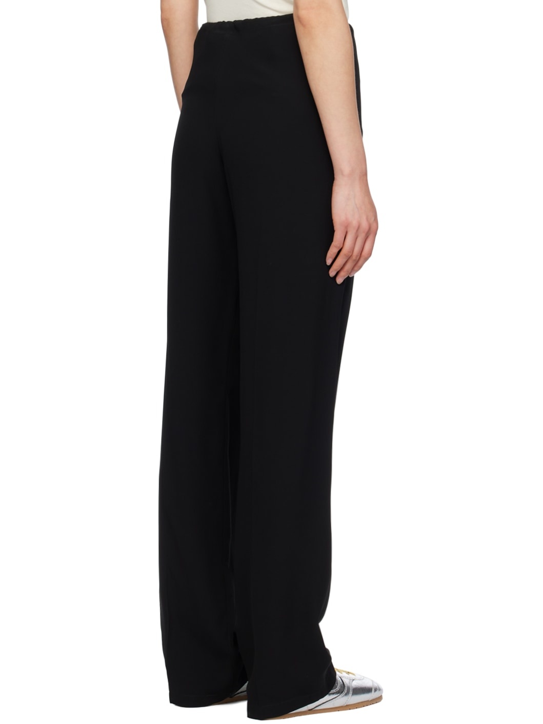 Black Straight-Leg Trousers - 3