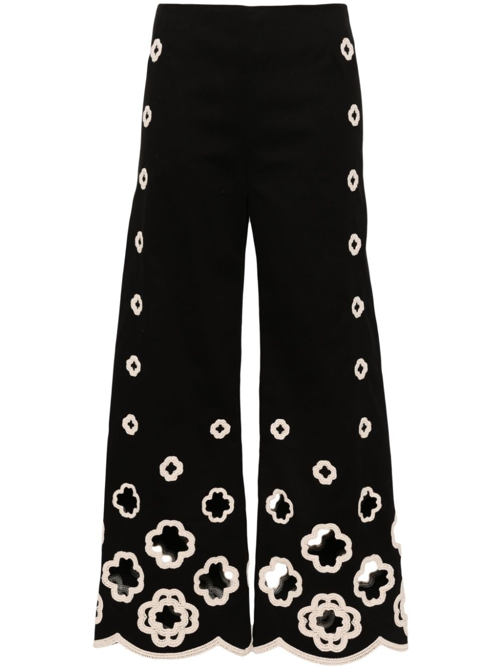 high-waist flared trousers - 1