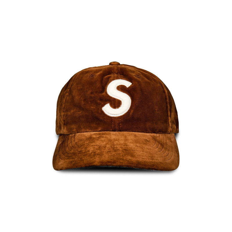 Supreme Velvet S Logo 6-Panel 'Tan' - 1