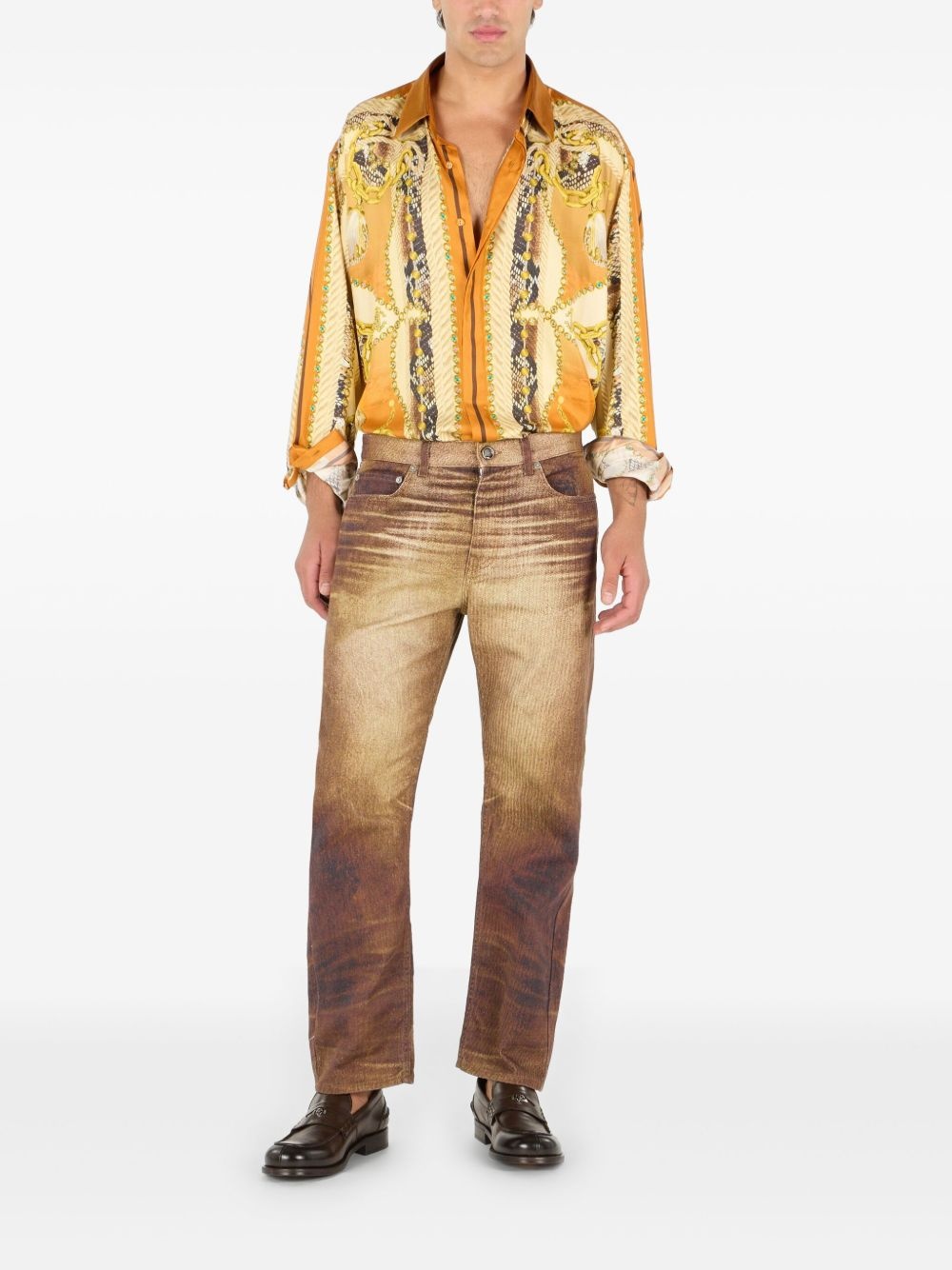 faded-effect jeans - 2