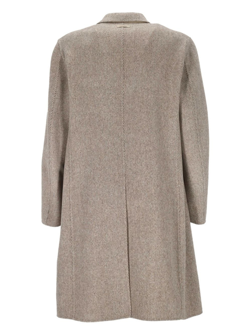 LARDINI herringbone three-button coat outlook