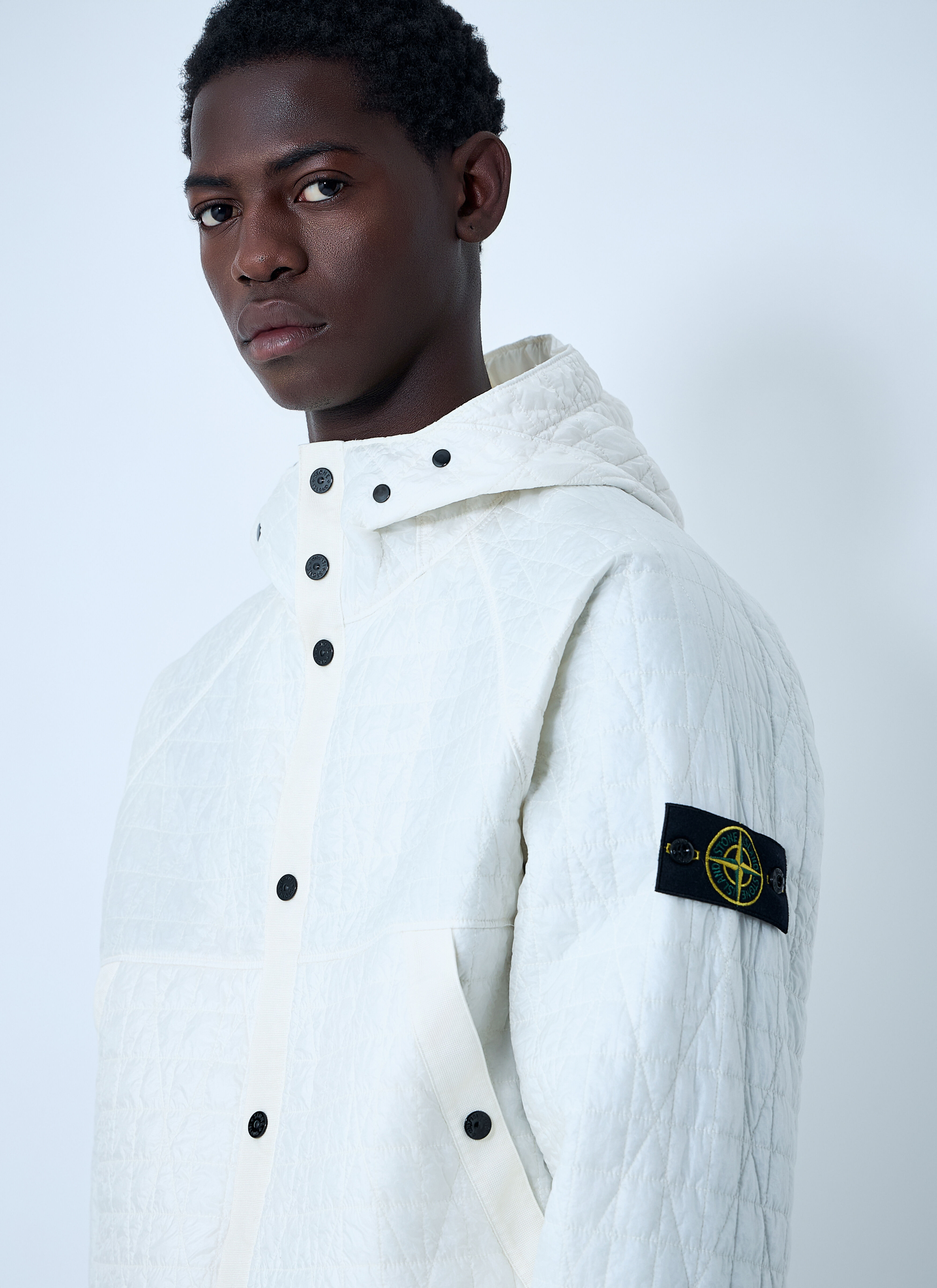 Padded Logo Motif Hooded Jacket - 5