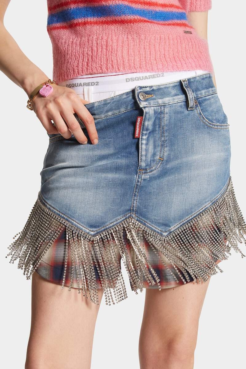 MEDIUM PROPER WASH DENIM SKIRT - 5