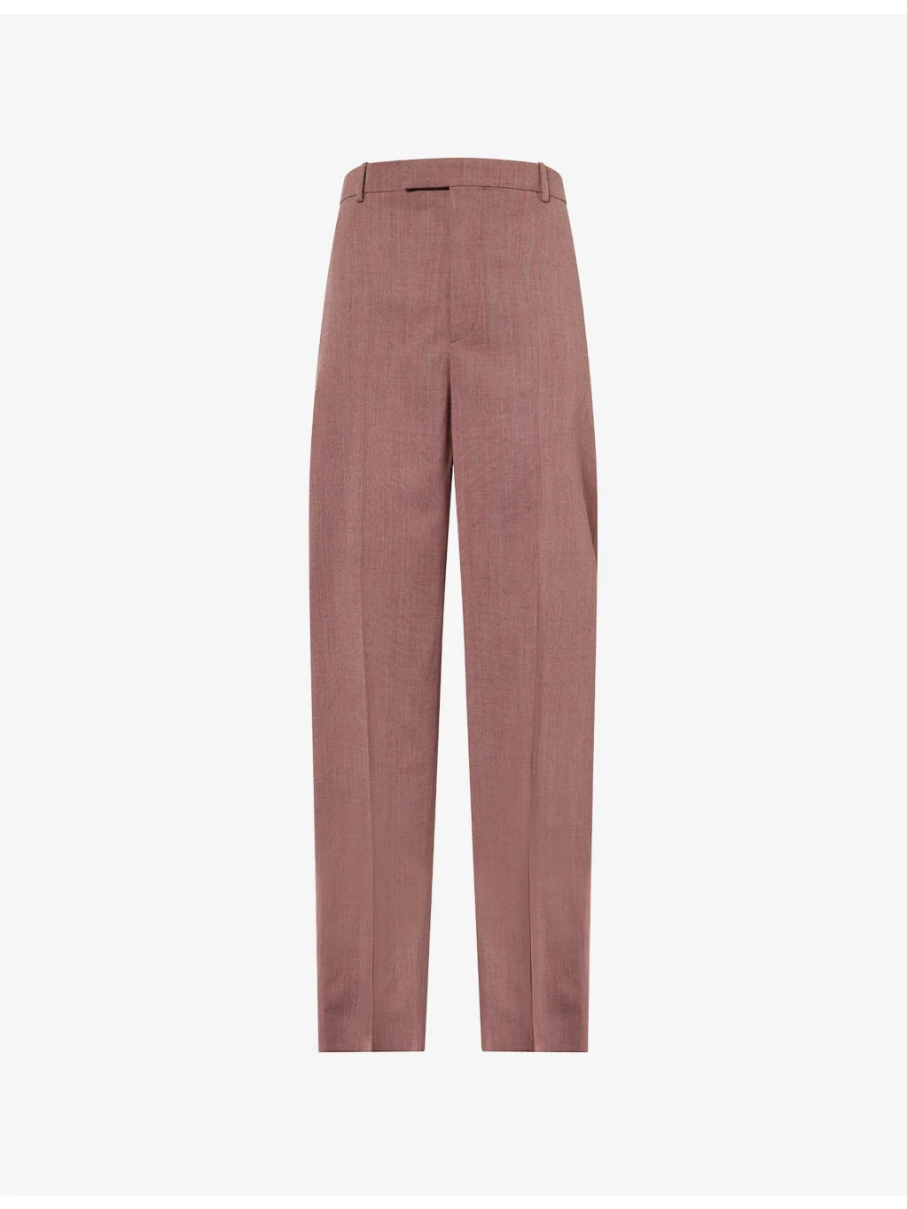 Pressed-Pleat Tapered-Leg Wool and Linen-Blend Trousers - 1