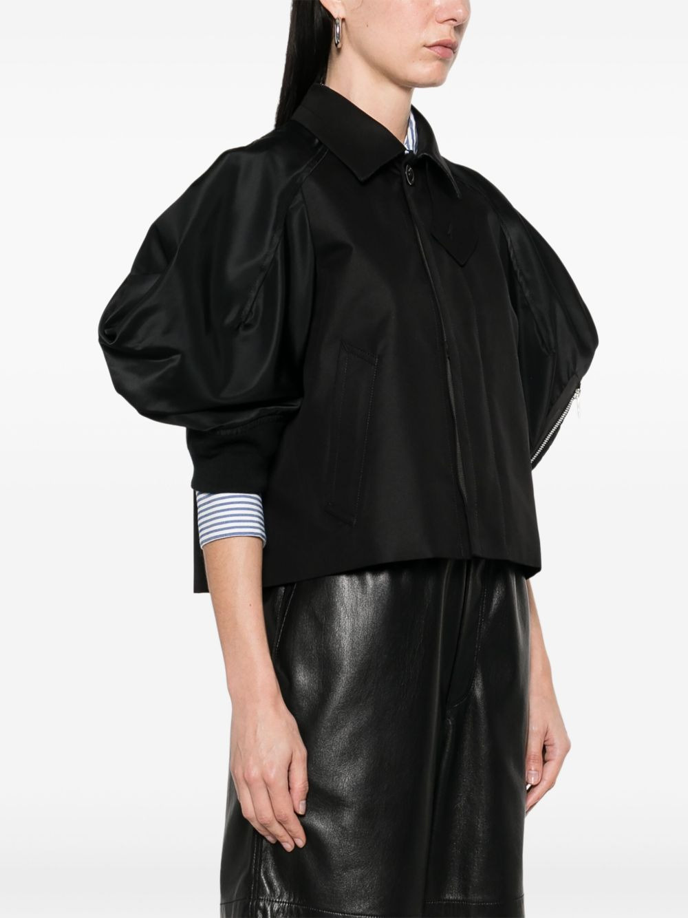 Sacai Women Cotton And Nylon Jacket - 3