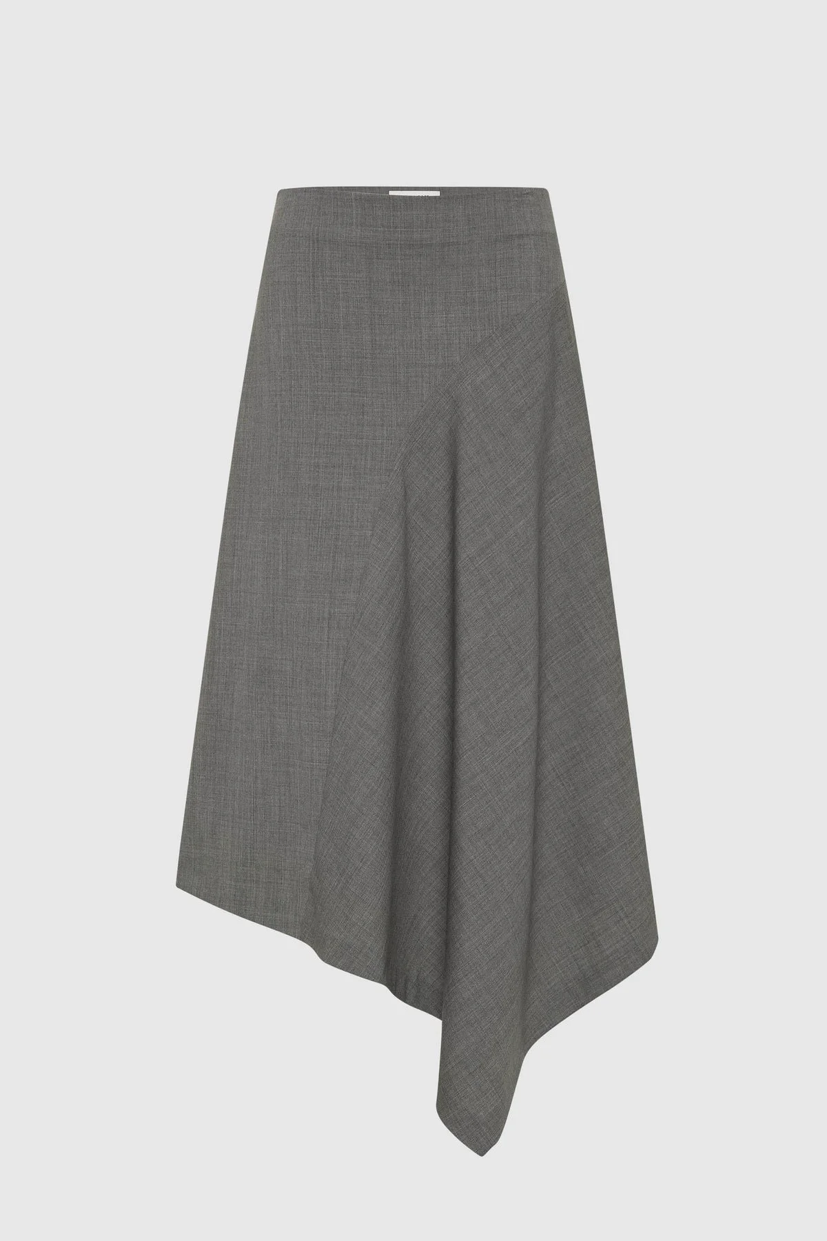 Wool Asymm Skirt - Pumice - 1