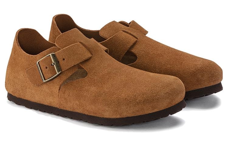 (WMNS) Birkenstock London Suede Leather Narrow Fit 'Mink' 1023650 - 3