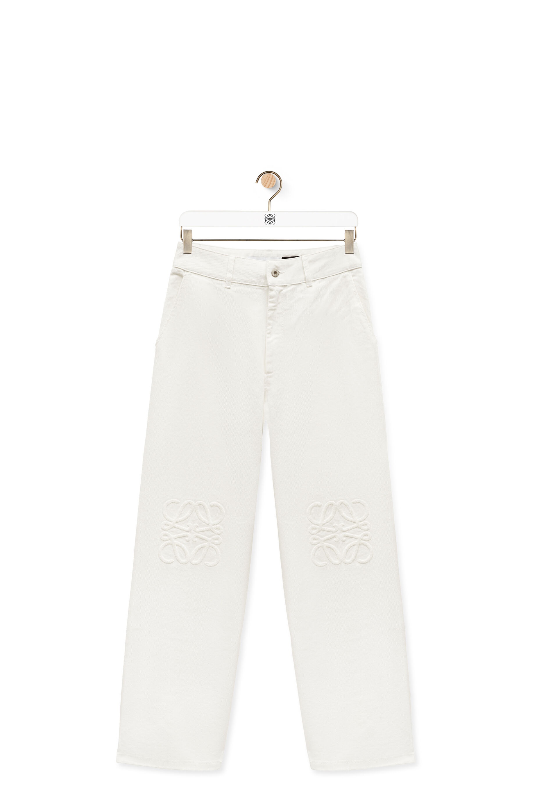 デニム・ジーパン LOEWE WHITE JEANS WITH FLORAL DIGITAL PRINT Loewe Floral-Print Wide-Leg Jeans | Neiman Marcus