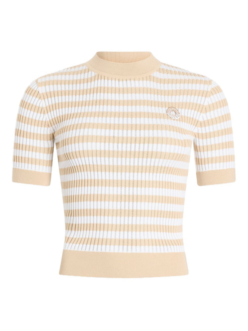striped-pattern ribbed top 1