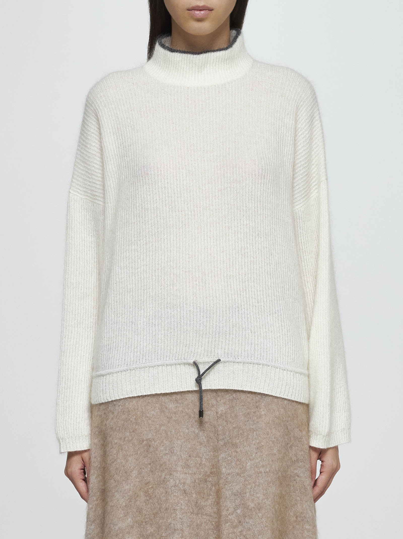 Mohair and wool-blend mock sweater - 2