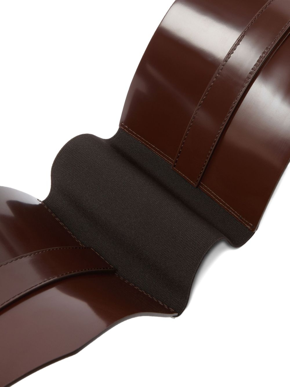 patent leather buckle belt - 2