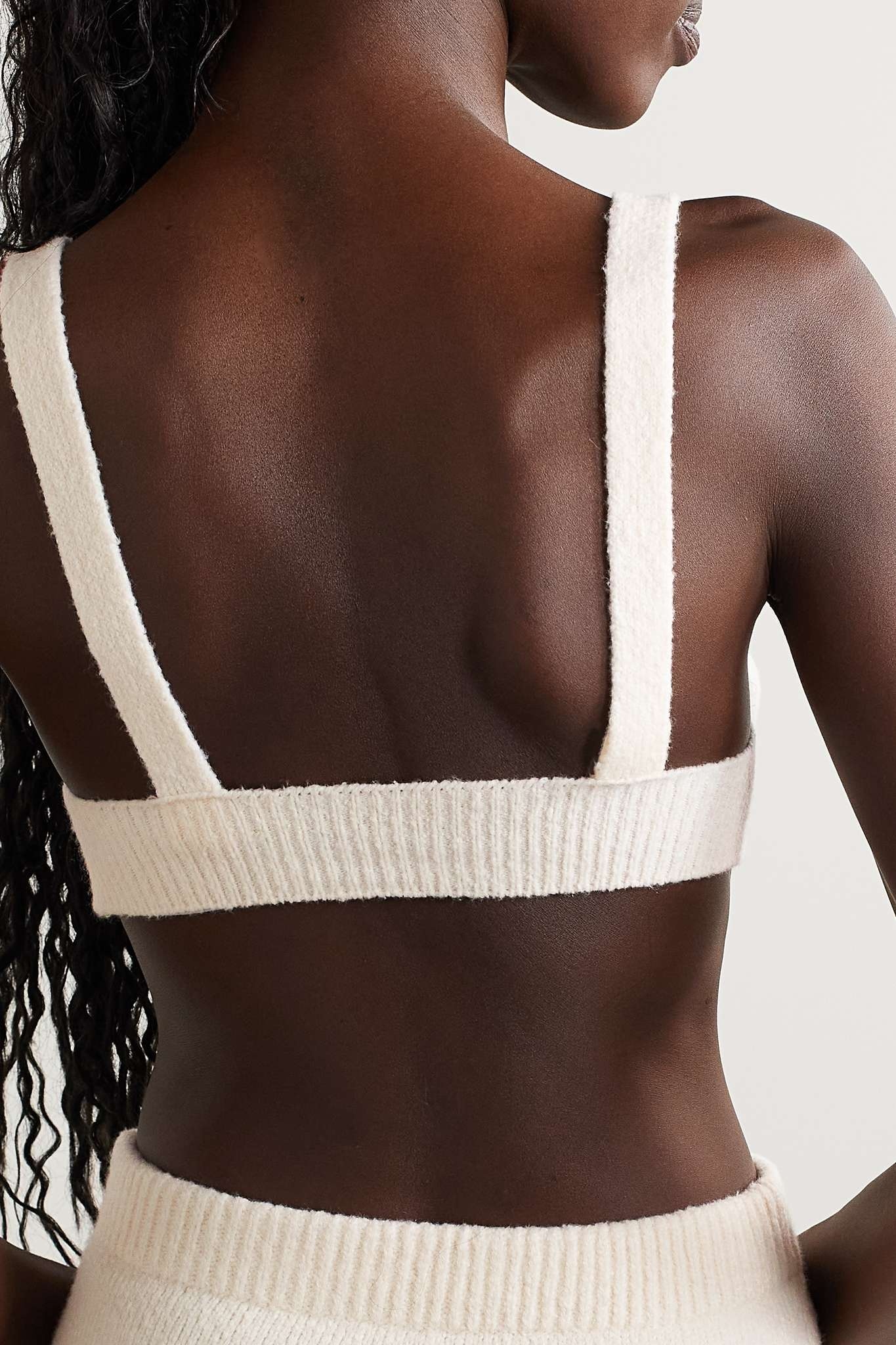 Ribbed cotton-blend bralette - 4