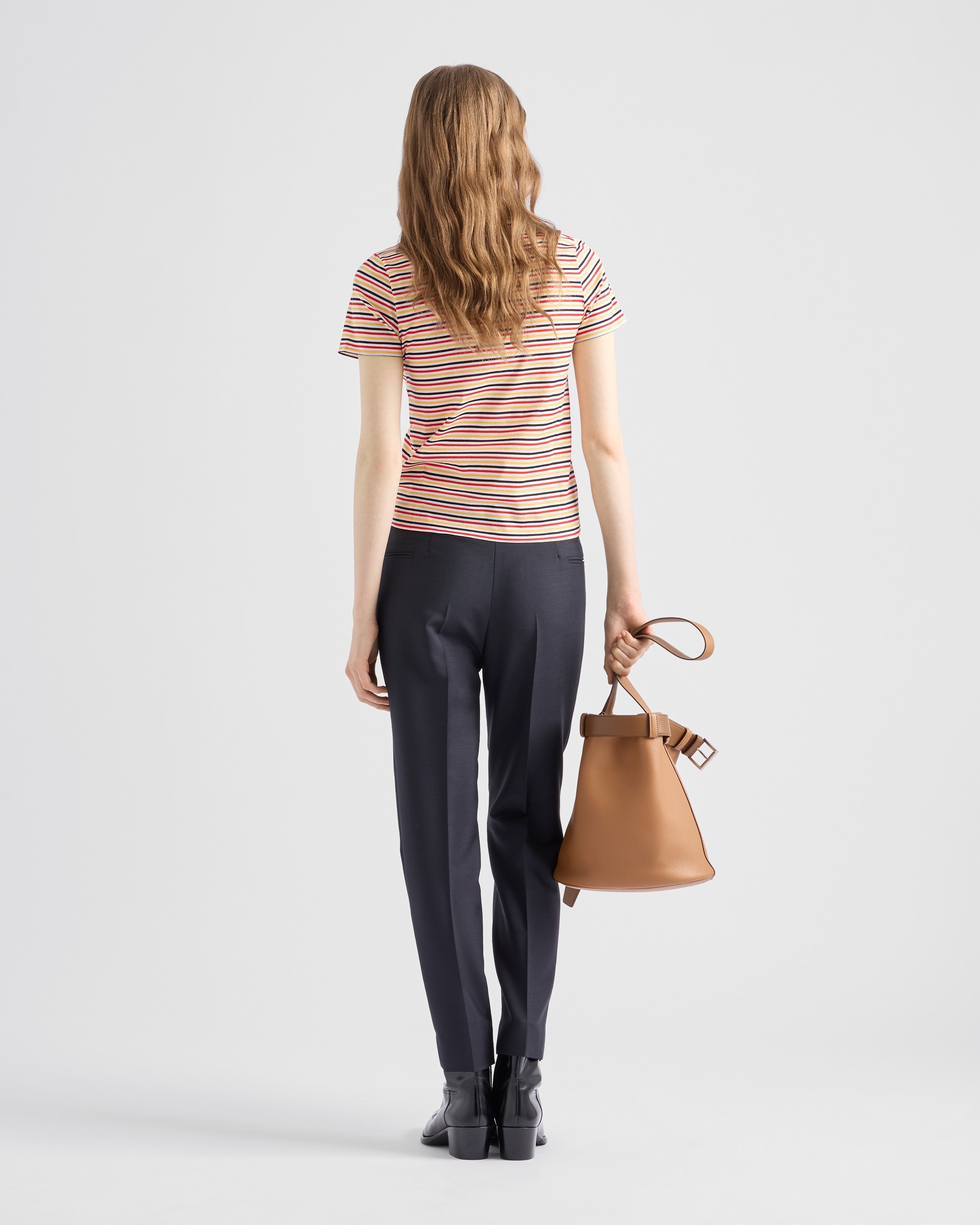 Striped lisle cotton T-shirt - 5