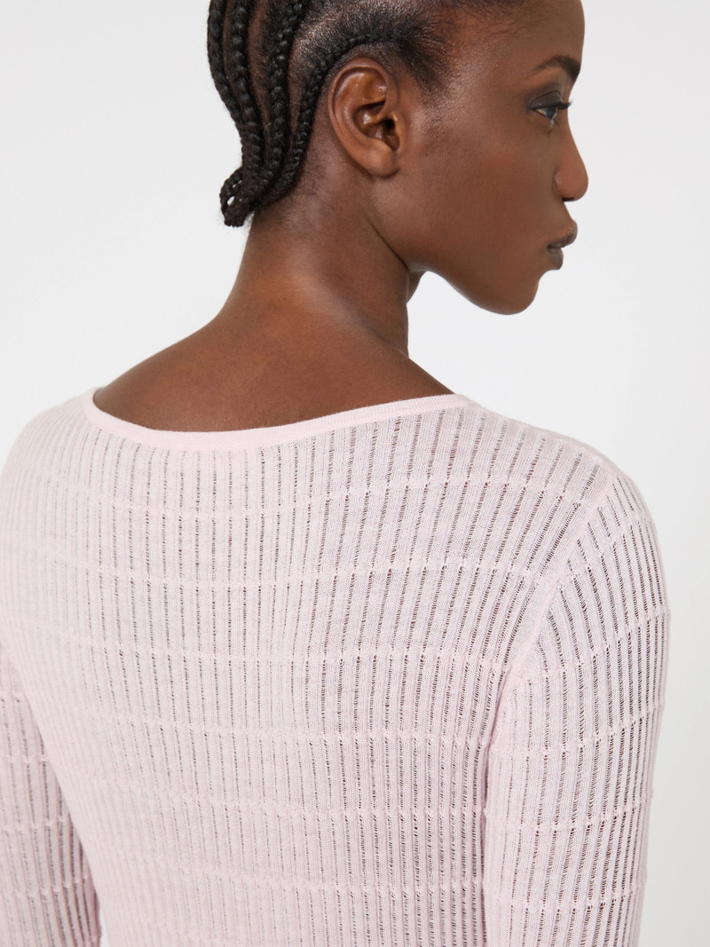 PEDONE Slim-fit wool and silk sweater - PINK 5