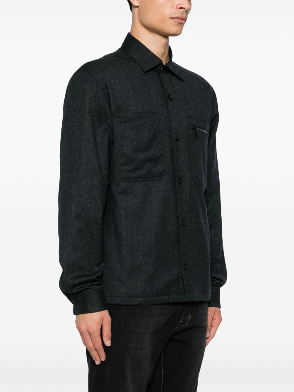 merino wool overshirt - 3