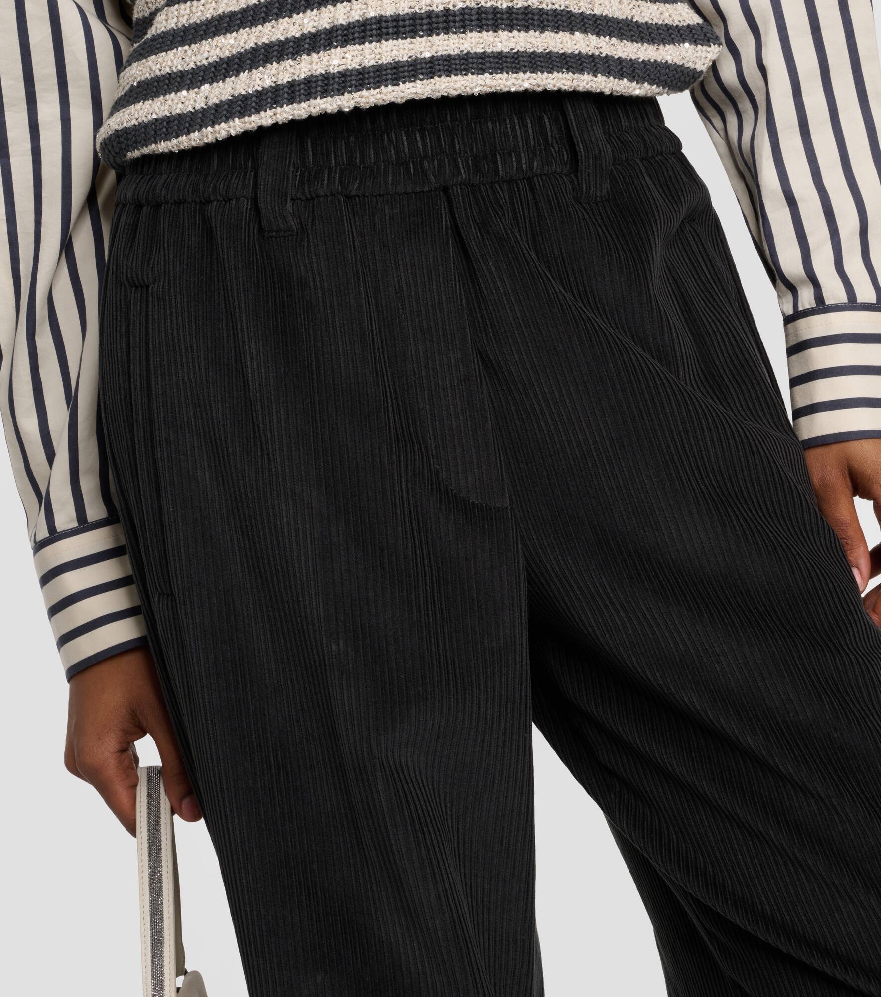 Corduroy wide-leg pants - 4