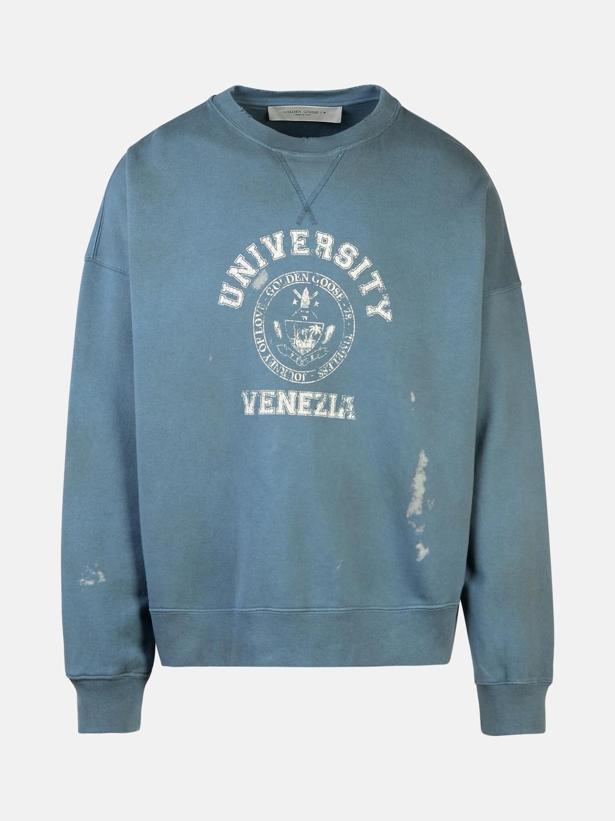 LIGHT BLUE COTTON SWEATSHIRT - 1