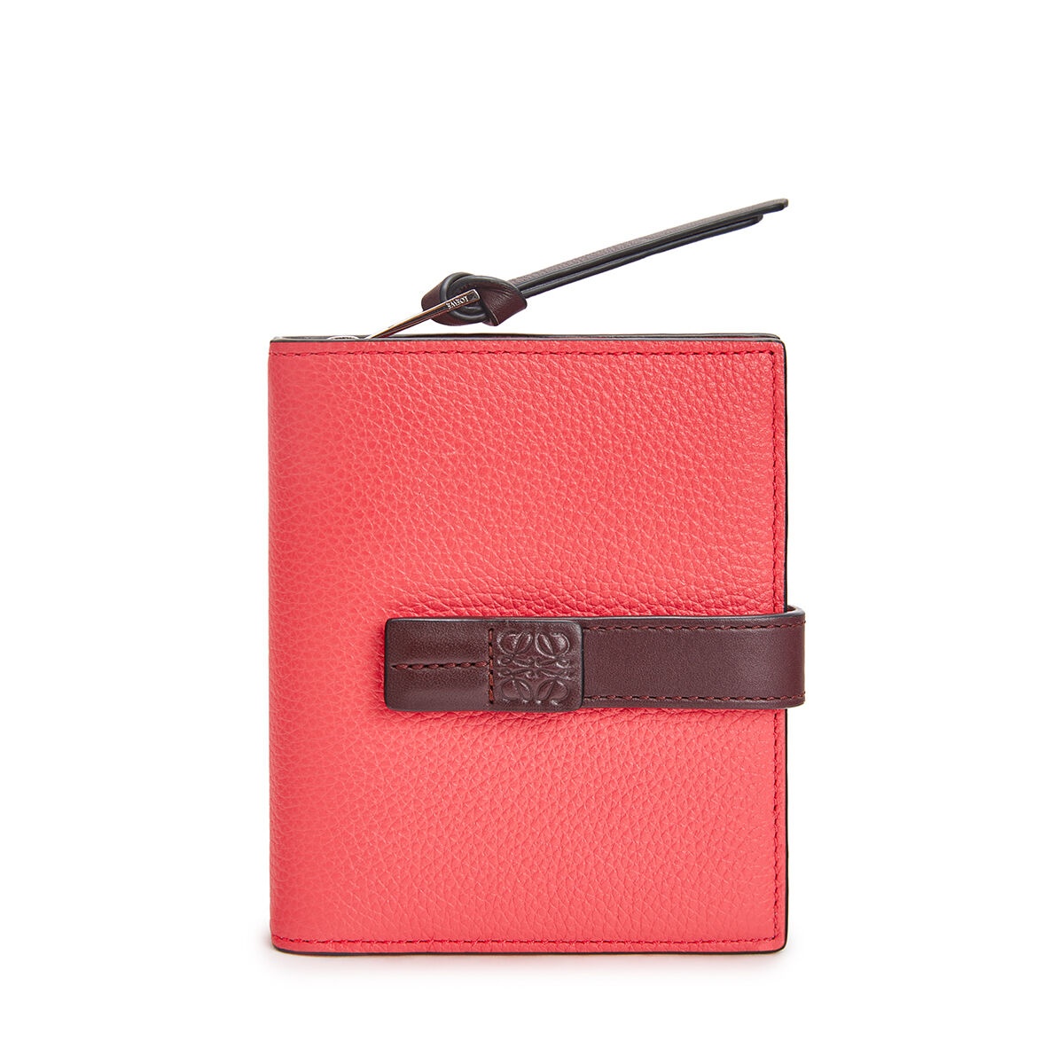 Compact zip wallet in soft grained calfskin - 1