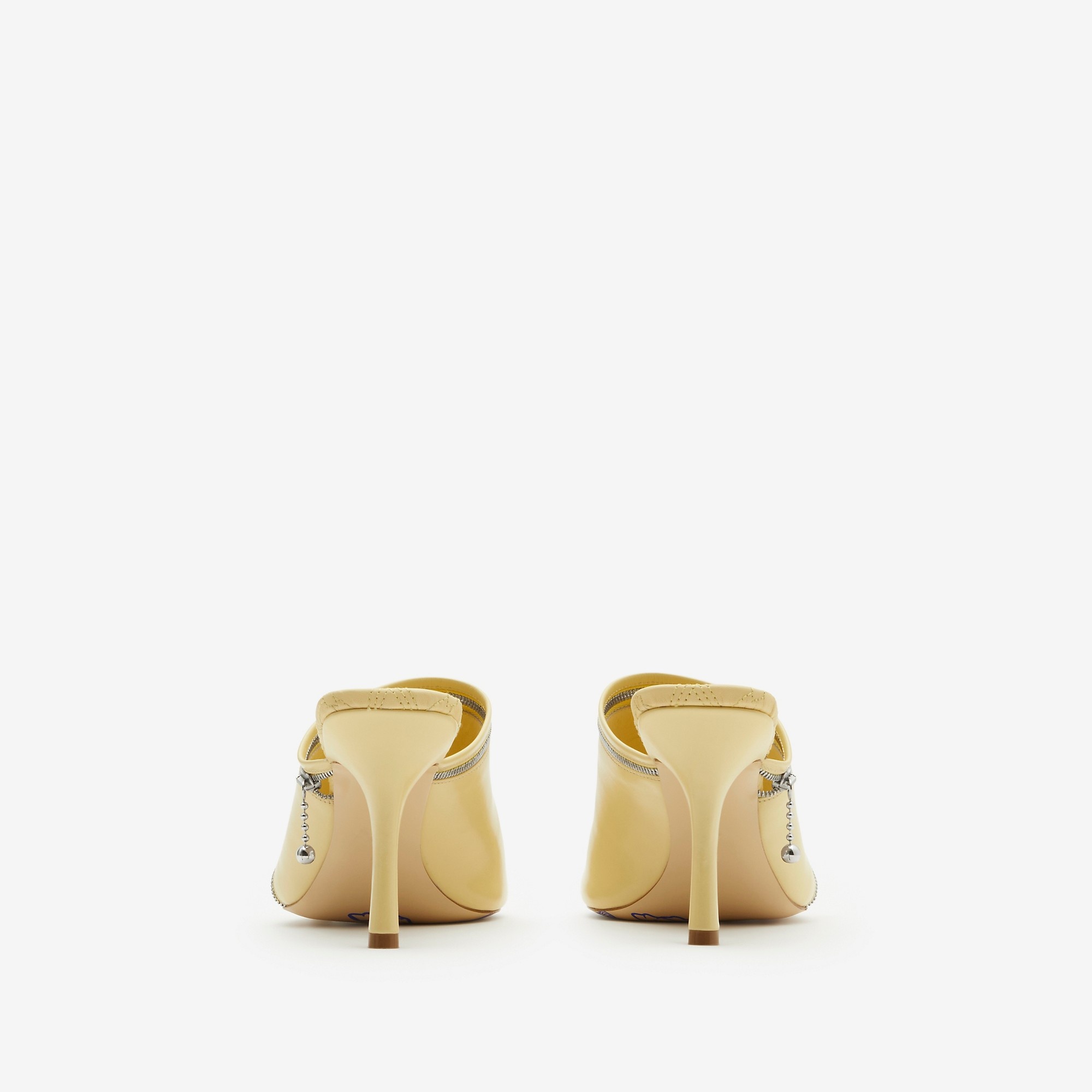 Burberry Leather Peep Sandals | REVERSIBLE