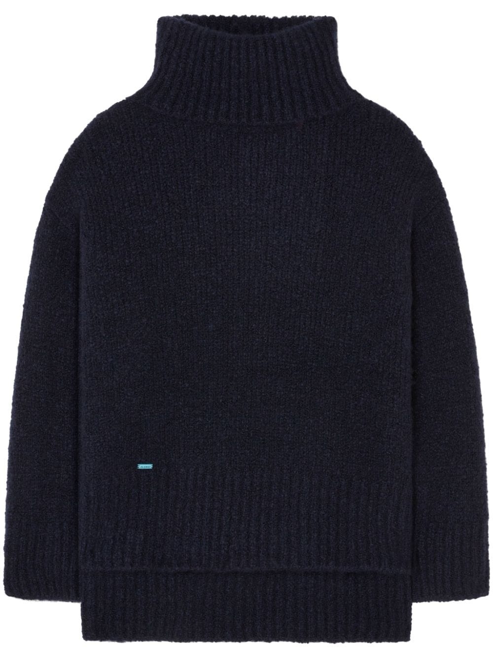 logo-plaque knitted jumper - 1