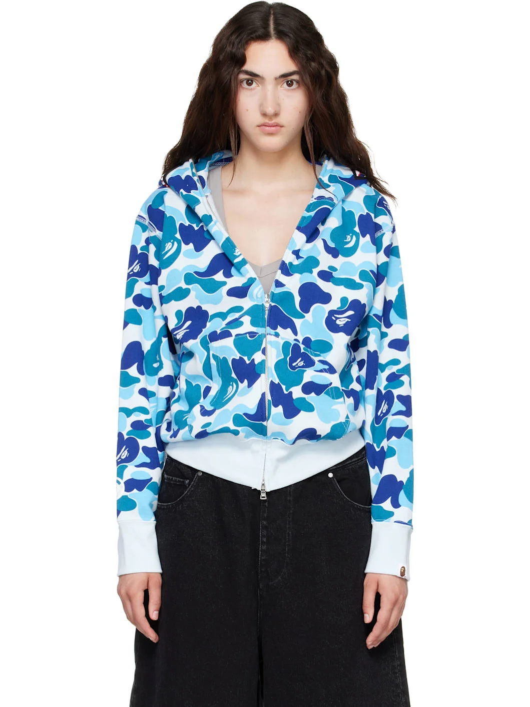 Blue ABC Camo Shark Full Zip Hoodie - 1