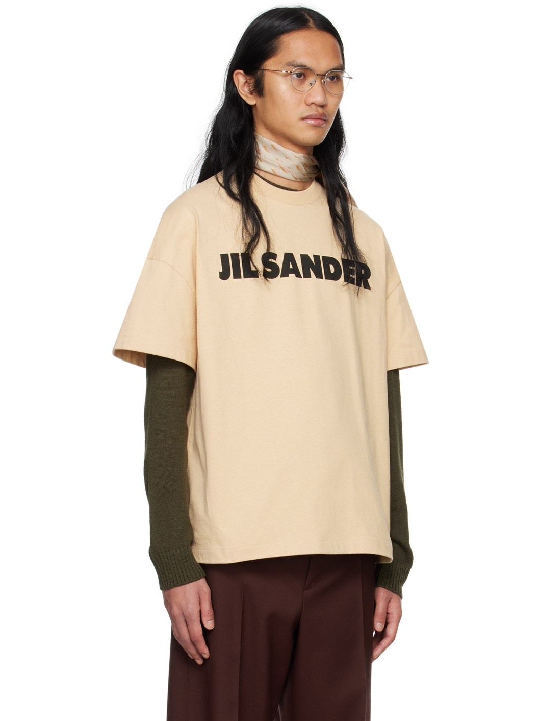 Beige Oversized T-Shirt - 4