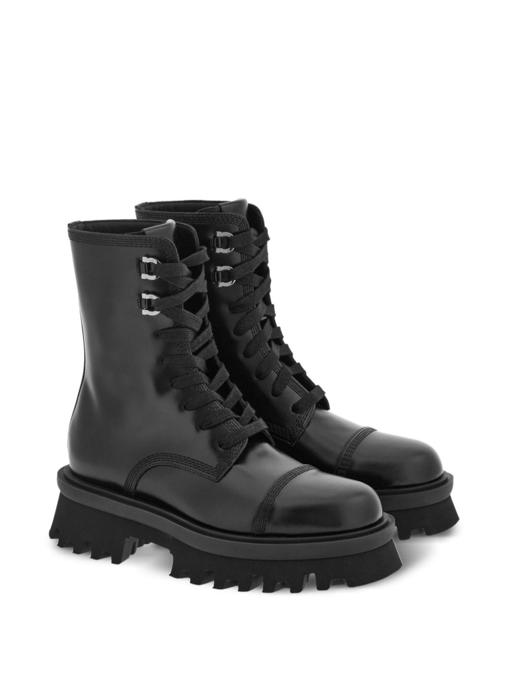 chunky-sole combat boots - 2
