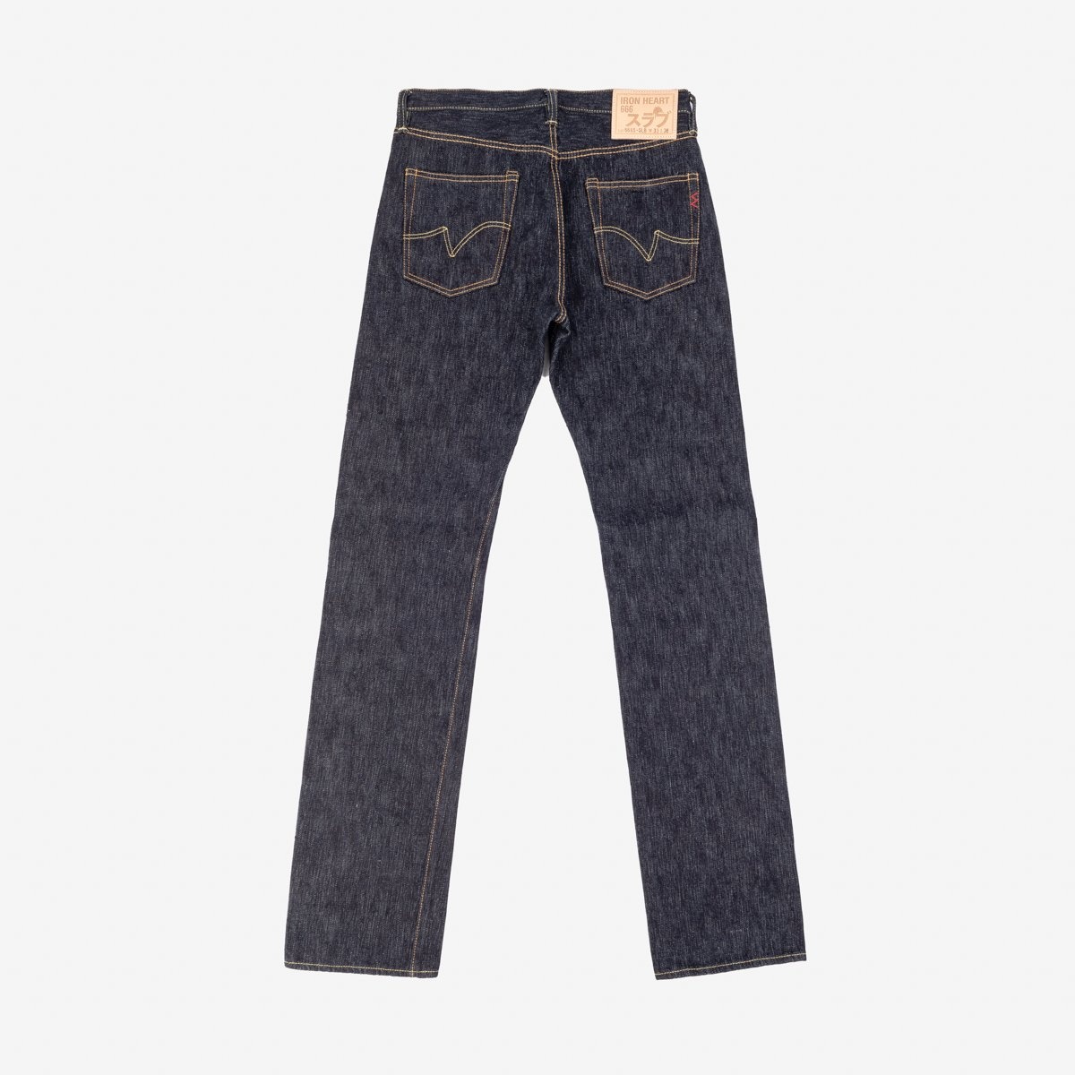 IH-666S-SLB 16oz Slubby Selvedge Denim Slim Straight Cut Jeans - Indigo - 5