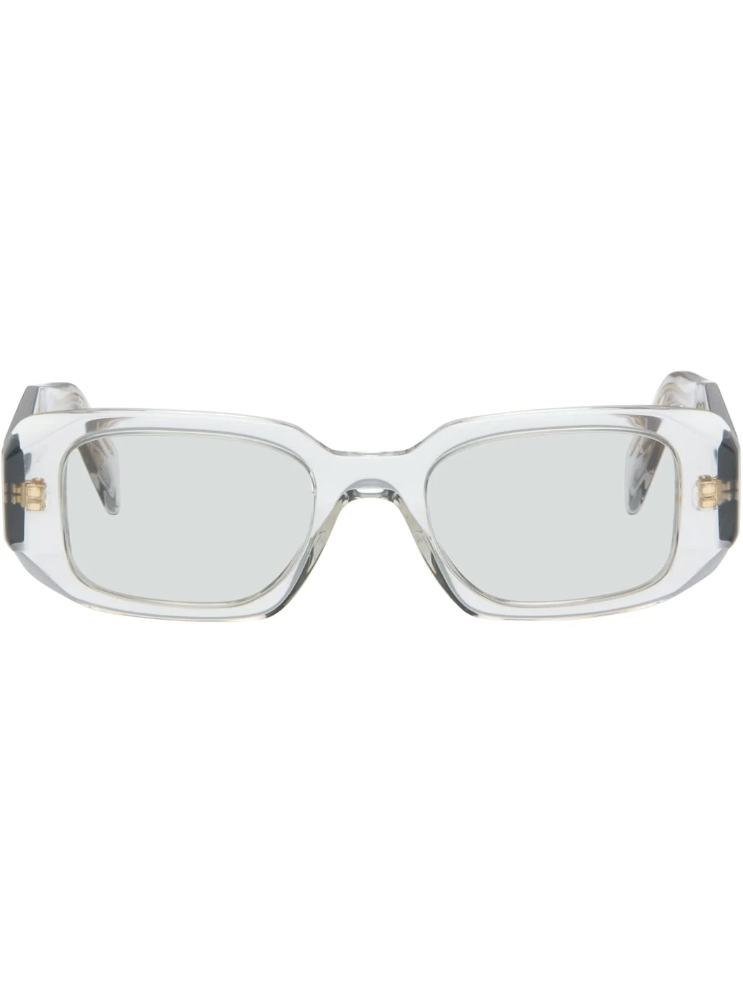 Gray Symbole Rectangle Acetate Sunglasses - 1
